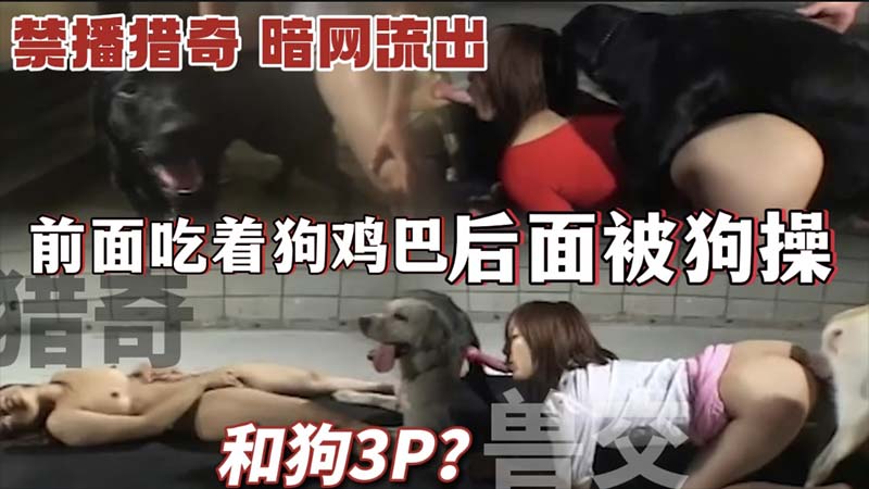 【兽交猎奇】和狗3P前面吃着狗鸡巴_后面被狗操_禁播影片_暗网流出